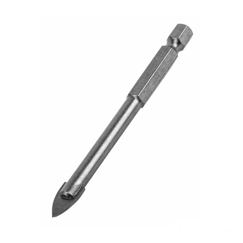 Сверло по керамике, кафелю и стеклу  6 мм, 6гр хвостовик (в блистере) СИЛАЧ (20/200)