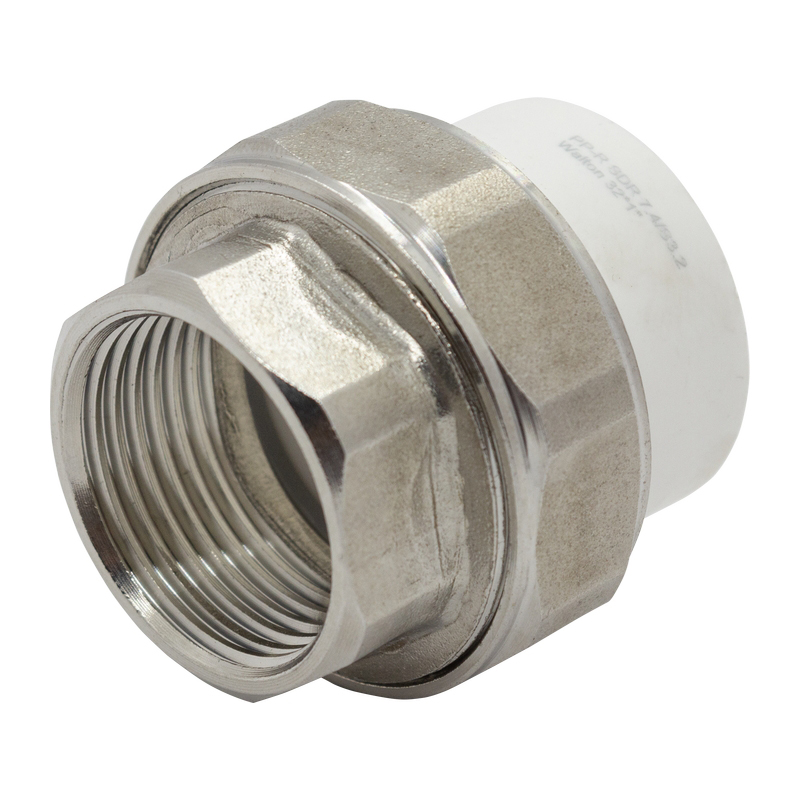 Муфта комбинированная разъёмная вн.рез. 32х1" WALTON master белый (5/100)