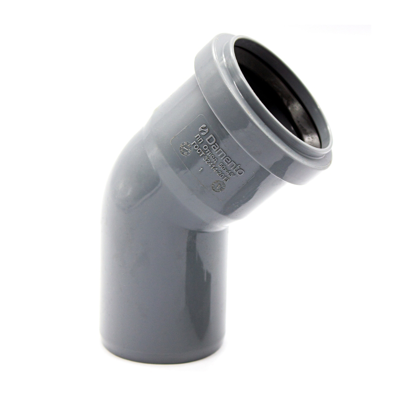 Отвод канализационный  50х45° DAMENTO (1/350)