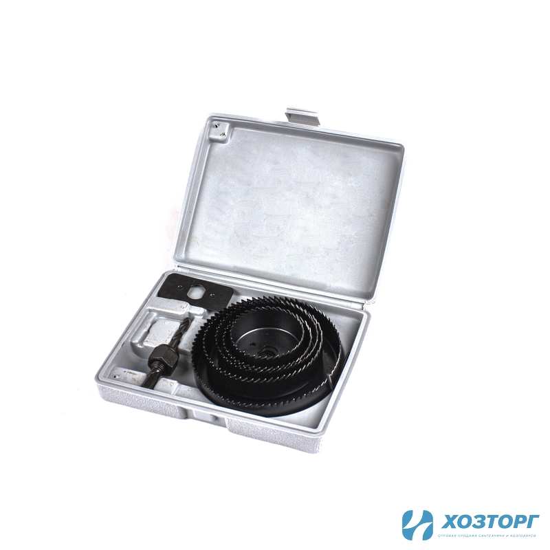 Набор пил кольцевых  9 предметов, 64-127мм, в кейсе СИЛАЧ (1/30)