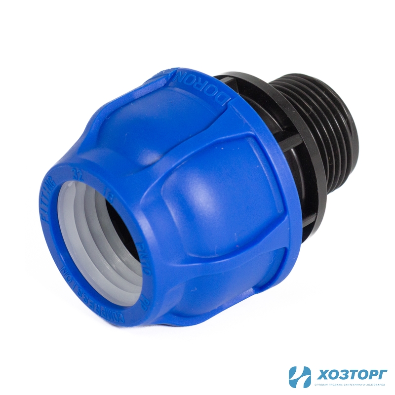 Муфта переходная 32х 1", наружная резьба ПНД DORON (10/260)