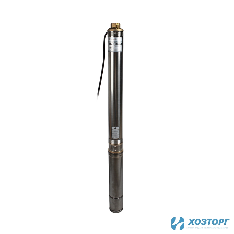 Центробежный скважинный насос  DAMENTO НСЦ-1100/3,5, 1100Вт, ⌀91мм, напор 113м, подключение 1 1/4" (1/40)