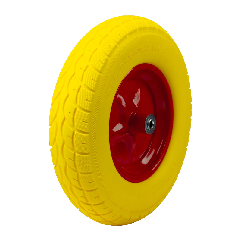 Колесо к тачке ПОЛИУРЕТАНОВОЕ  4.00-8 ,12мм СИЛАЧ (5/90)