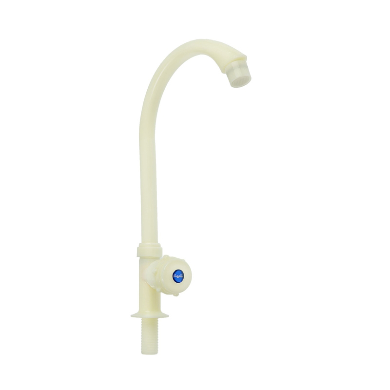 Кран на одну воду с высоким изливом (пластик) 1/2" цвет рисовый 5149048 (1/100)