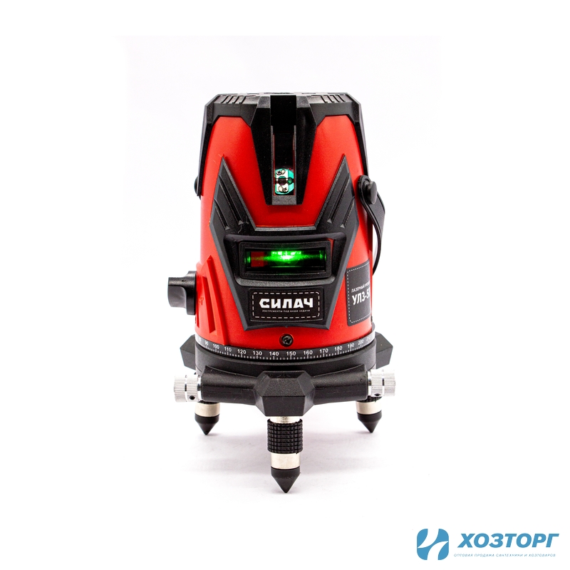 Уровень лазерный  5 линий зеленые, кейс, самовыр. 3-5 сек. СИЛАЧ УЛЗ-5П (1/10)
