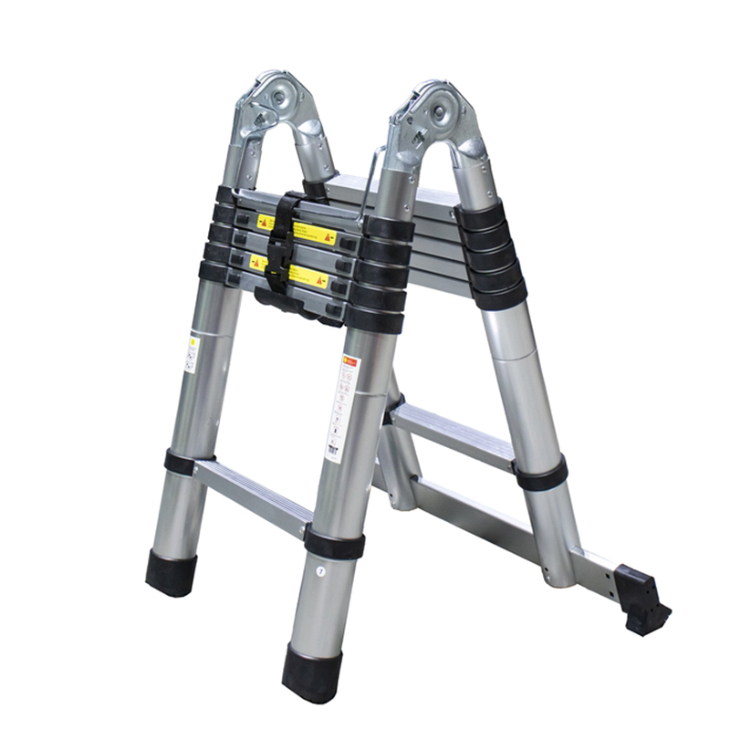 Телескопическая стремянка-лестница из алюминия ПОЛЕСАД Комфорт 3,8 м,12 ступеней, нагрузка до 150 кг. (1/1)