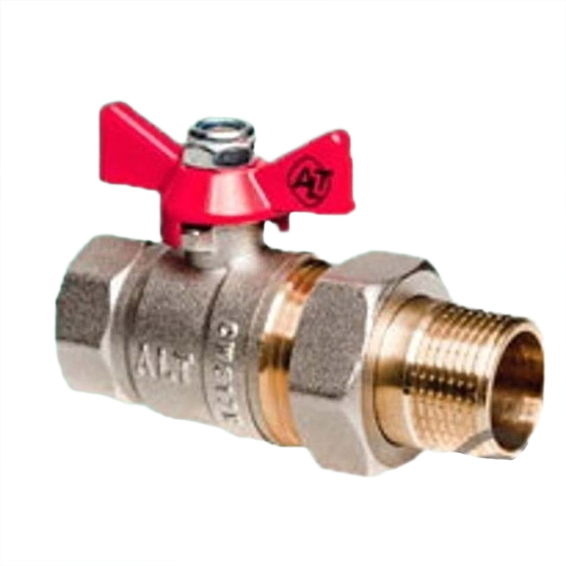    Кран шаровой ALT-Z 3/4" бабочка с американкой полный проход 702 (014010702) (8/64)