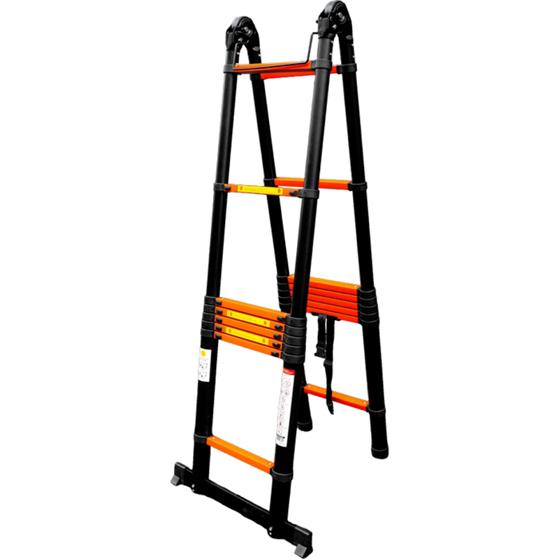 Телескопическая стремянка-лестница из стали  ПОЛЕСАД Стандарт 6,6 м,16 ступеней, нагрузка до 150 кг. (1/1)