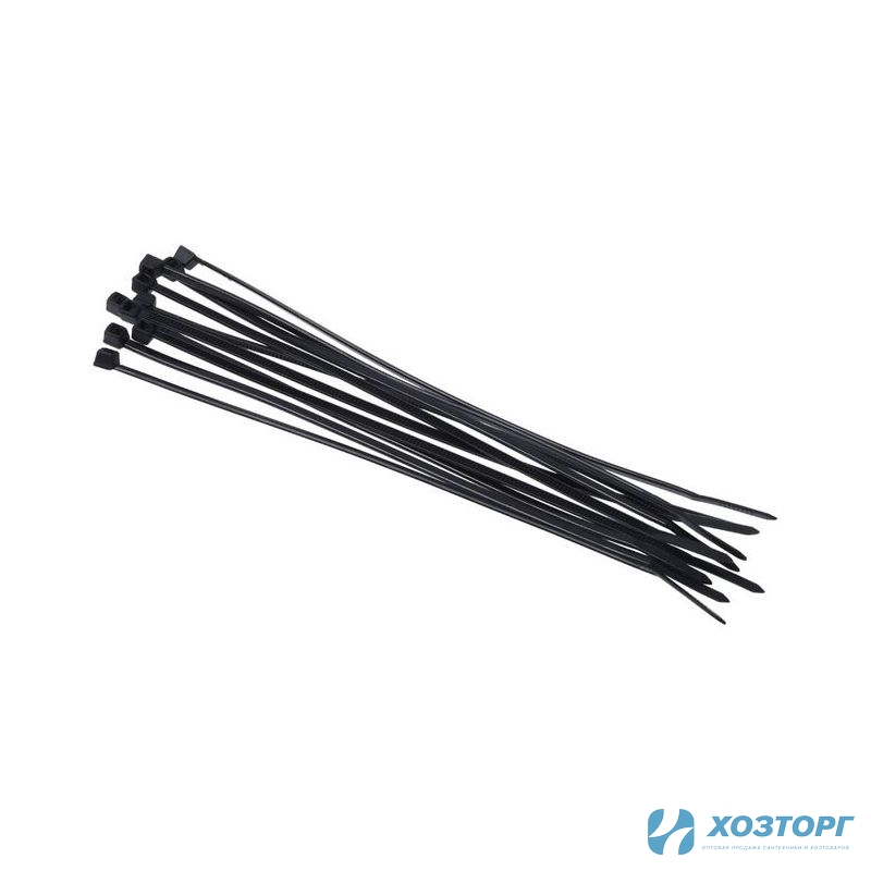 Хомут нейлоновый для стяжки 4,8*300±10мм, черный, 100шт/уп (1/100)