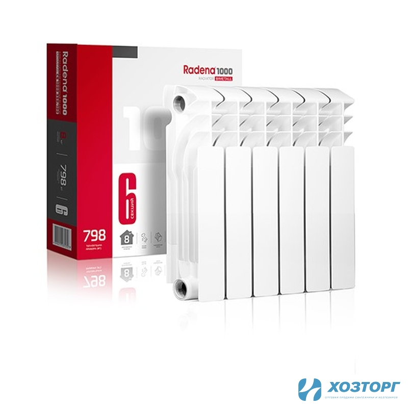 Радиатор биметаллический  CN-RA Radena CS 1000  350/100   8 секций 009010803 (1/1)