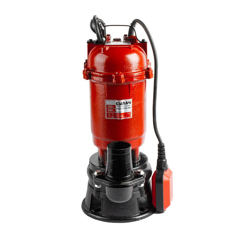 Фекальный насос  СИЛАЧ НФЧ 1250/9Н (1250Вт, макс произв.300л/мин,макс высота подъема 9м) (1/36)
