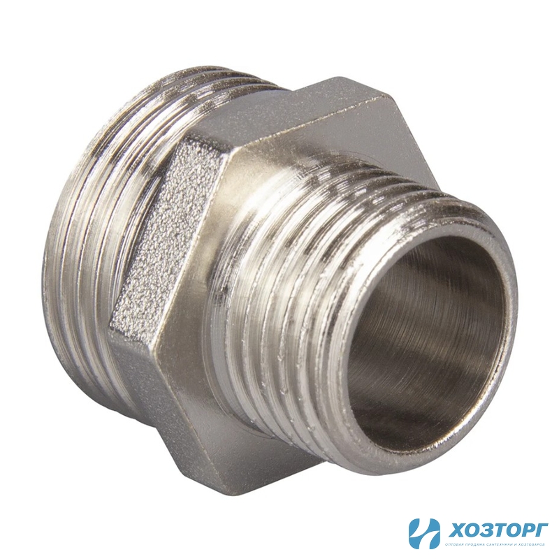 Ниппель переходной 15*8 (1/2"х1/4") наружная резьба TEBO (50/900)