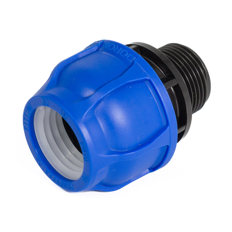 Муфта переходная 32х 1", наружная резьба ПНД DORON (10/260)