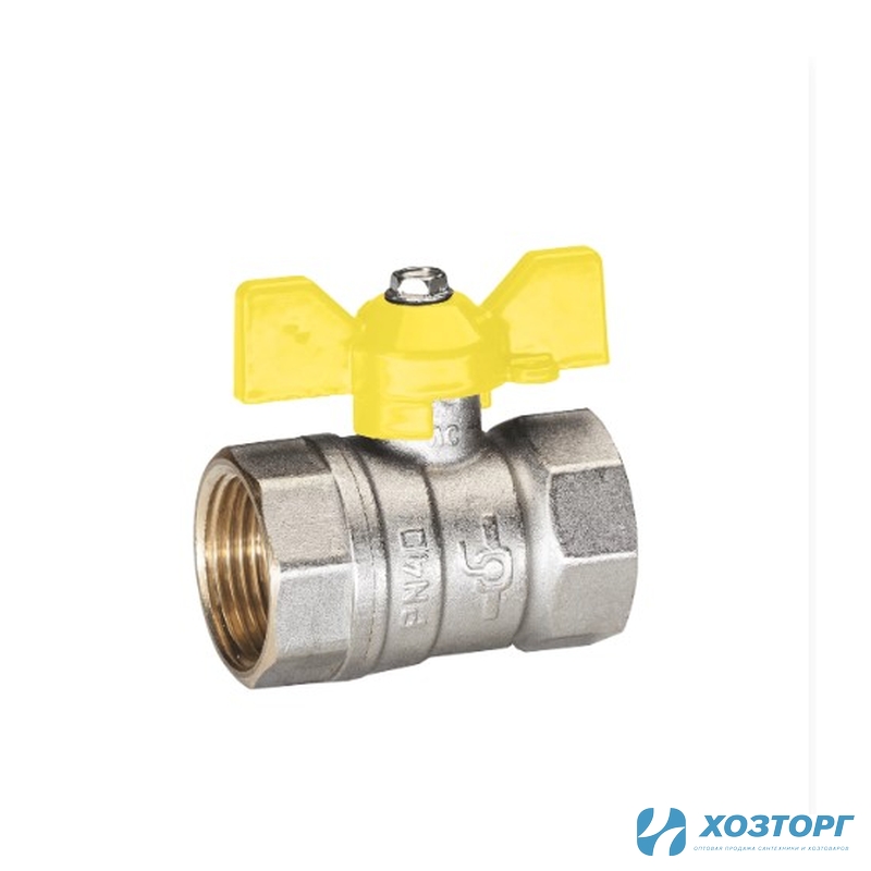 Кран шаровый Temper 3/4 В-В бабочка газовый (1/22)