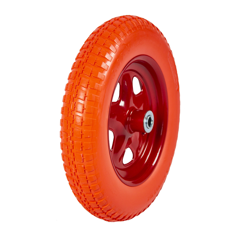 Колесо к тачке ПОЛИУРЕТАНОВОЕ  3.00-8 ,16мм ПОЛЕСАД (5/90)