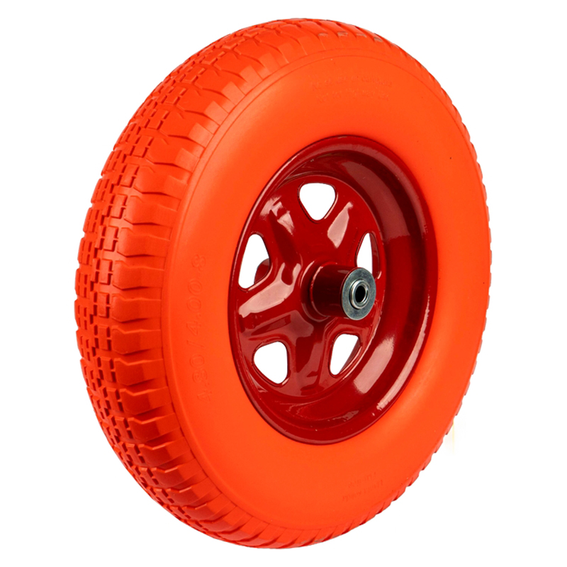 Колесо к тачке ПОЛИУРЕТАНОВОЕ  4.00-8 ,12мм ПОЛЕСАД (5/90)