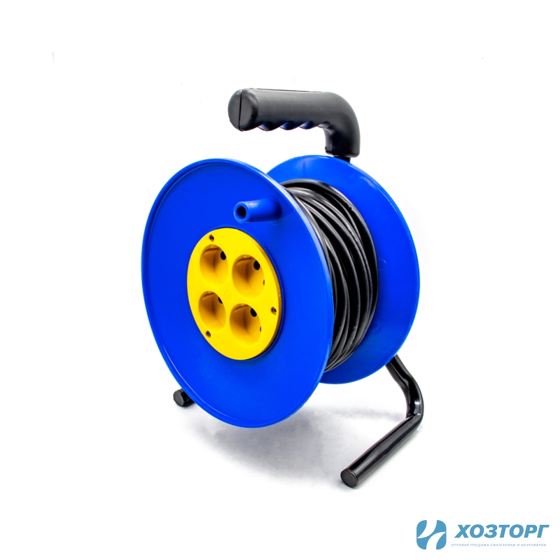 Удлинитель на катушке УС-4-40 4 розетки, без заземления, ПВС 2х1,5, 40м (1/1)