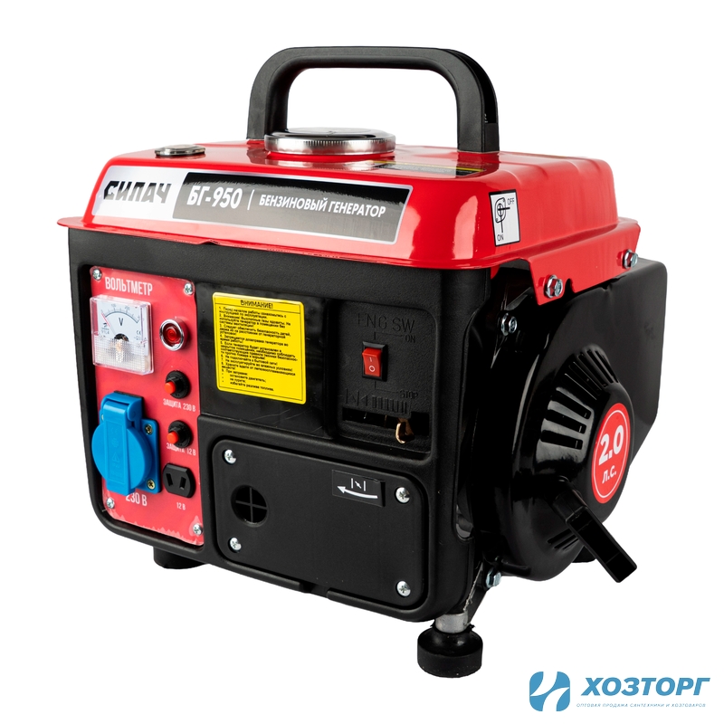  Генератор бензиновый СИЛАЧ БГ-950 ,0,8кВт,бак3,8л,17кг,руч.старт,2Т/АИ-92 (1/24)
