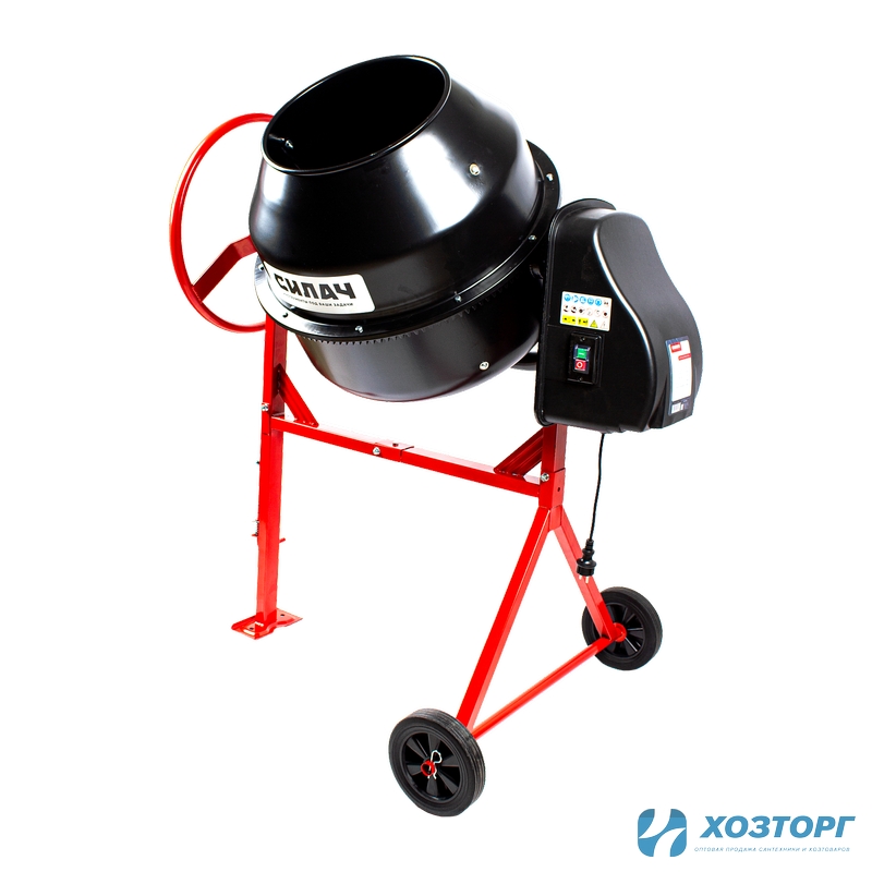 Бетономешалка СИЛАЧ Б-180Ч (800 Вт, 180 кг готовой смеси, чугун) (1/5)