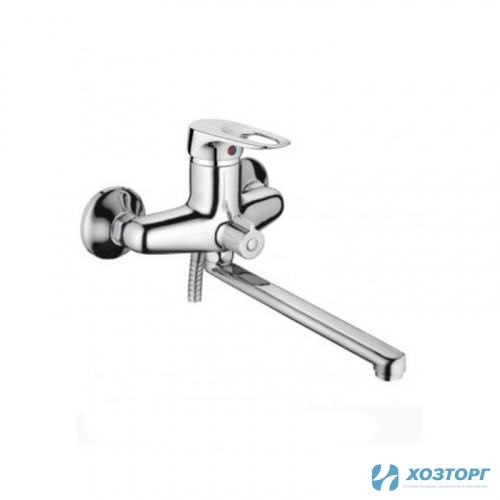 Смеситель д/ванны CRON 2204 D40 шаровый, хром, излив 30F, дивертор в корпусе (1/10)