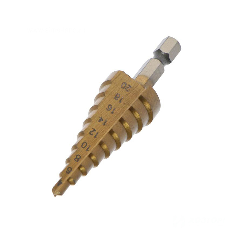    Сверло ступенчатое 4-20мм, ступеней 9, TUNDRA 2393928 (1/1)