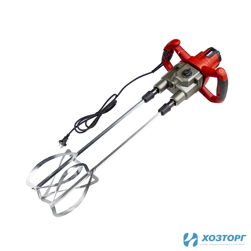 Строительный  миксер  СИЛАЧ ДЭМ-1800 (1800Вт, 2 скор, 0-500/0-600об/мин, насадки в комплекте) (1/2)