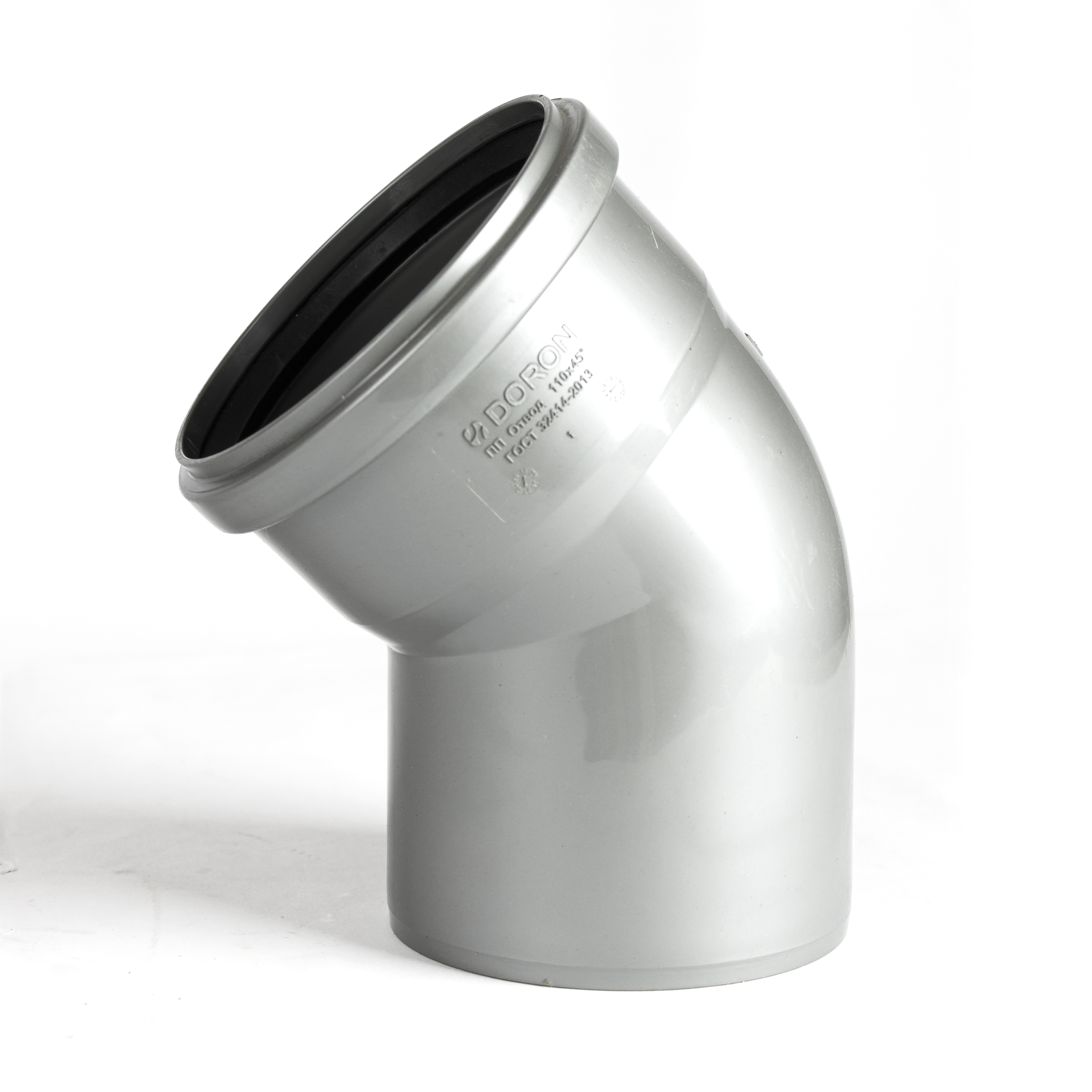 Отвод канализационный 110х45°  DORON (1/50)