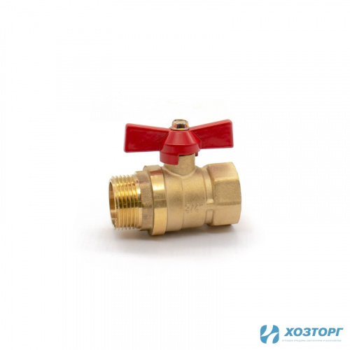 Кран шаровой DORON  1/2" В-Н бабочка гайка-штуцер (10/200)