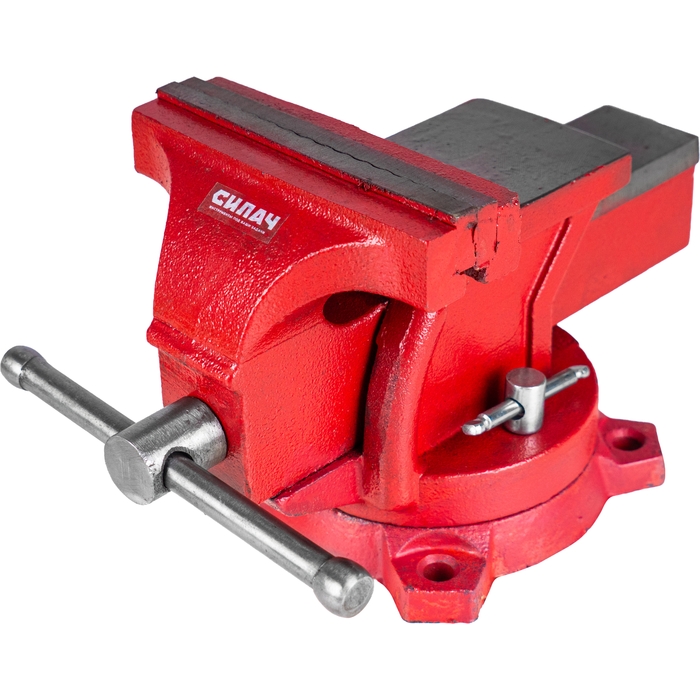 Тиски слесарные с наковальней и поворотным механизмом 125 мм СИЛАЧ (1/1)