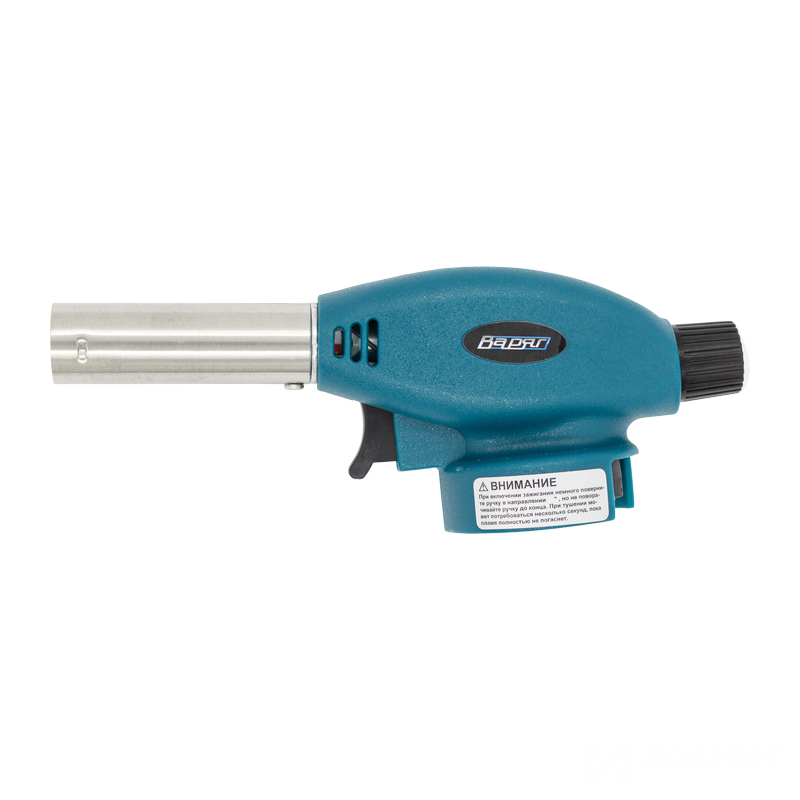  Горелка газовая ВАРЯГ ГП-2002 пьезо с цанговым захватом, сопло 20мм, 17х6,5х5 см (10/100)