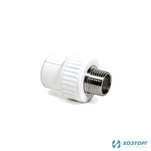Муфта комбинированная нар.рез. 25х 1/2" WALTON белый (10/280)