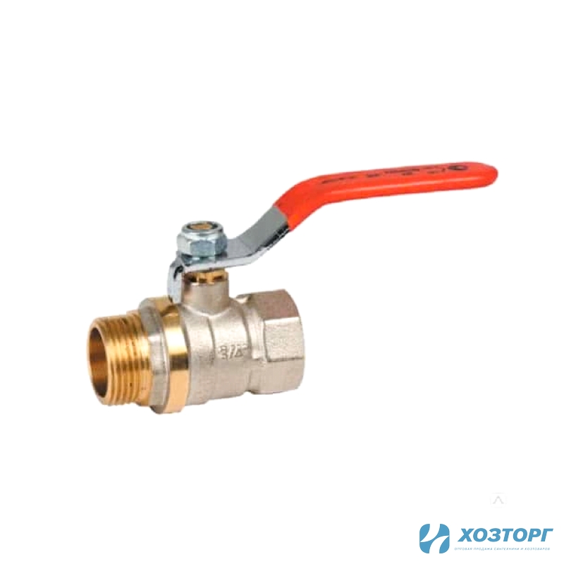 Кран шаровой STT 1" В-Н ручка гайка-штуцер 121 АС (10/80)