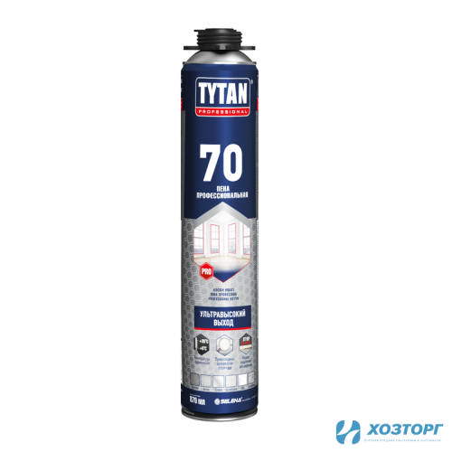 Пена монтажная TYTAN Professional 70 профессиональная 870 мл, 15577 (1/12)