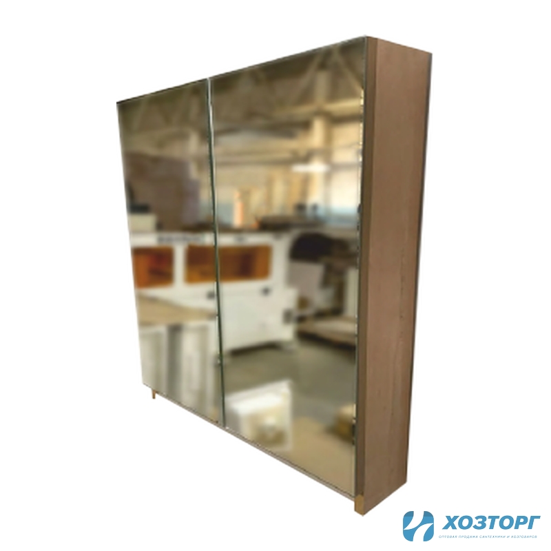 Шкаф-зеркало для ванной ЛОФТ дуб бунратти (60)  (1/1)