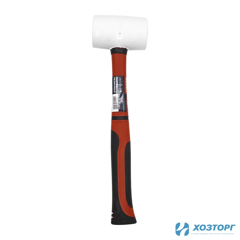 Киянка резиновая 225гр. белая, фиберглассовая обрезиненная рукоятка СИЛАЧ (6/36)