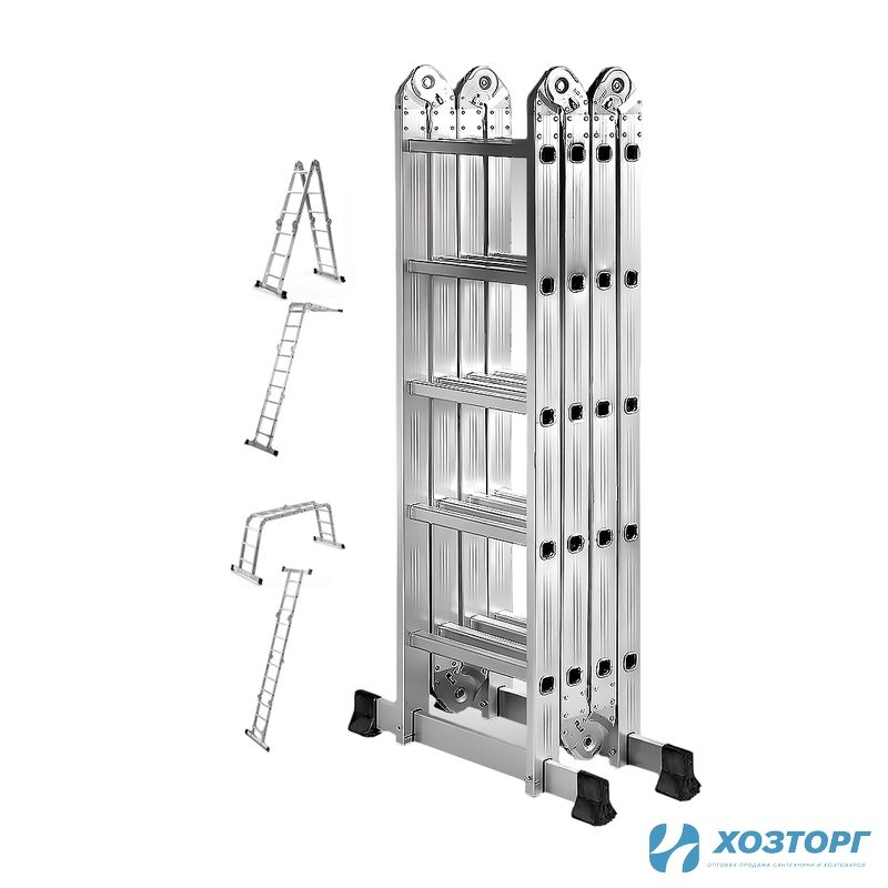 Лестница-трансформер GRASSMAN 4*5, высота 5,7 м, масса 13,7 кг, нагрузка до 150 кг (1/1)