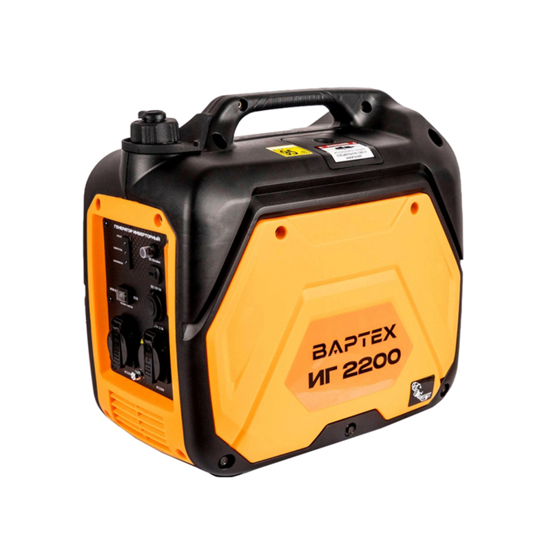 Генератор инверторный бензиновый ВАРТЕХ ИГ 2200, 2,2кВт, бак3,6л, 19,5кг, руч.старт, 4Т/АИ-92/500г/кВт*ч (1/1)