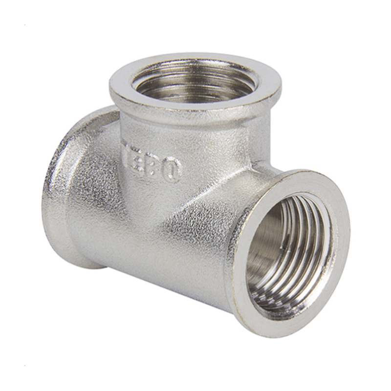 Тройник 25 (1") внутренняя/внутренняя/внутренняя резьба никель TEBO (4/48)