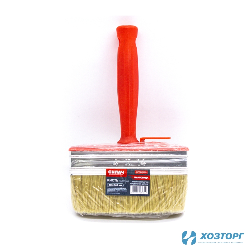 Кисть макловица  40х140мм СИЛАЧ с пластиковой ручкой, натуральная щетина (12/72)