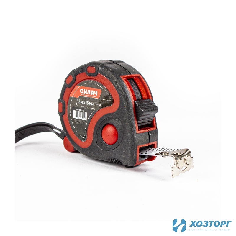 Рулетка  3м х 16мм, СИЛАЧ Мастер 3 фиксатора, магнитная (6/120)