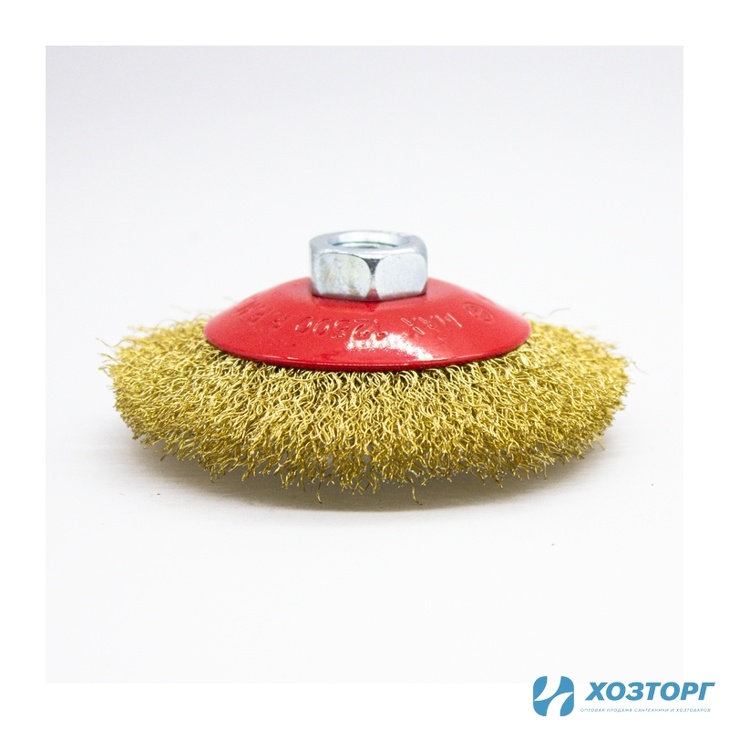 Щетка металлическая для УШМ  СИЛАЧ 100мм/М14, тарелка, волнистая (1/100)