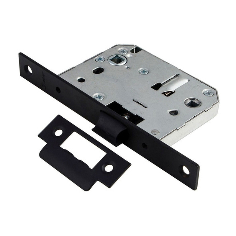 Защелка врезная с фиксацией S-Locked-170-Р- BL черный матовый (1/50)