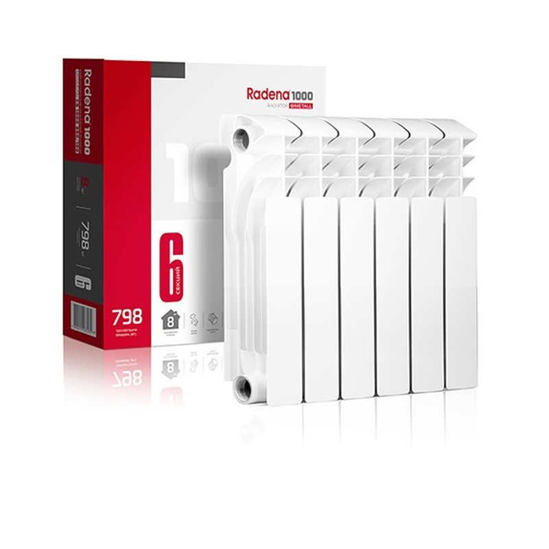 Радиатор биметаллический  CN-RA Radena CS 1000  350/100   4 секции 009010801 (1/1)