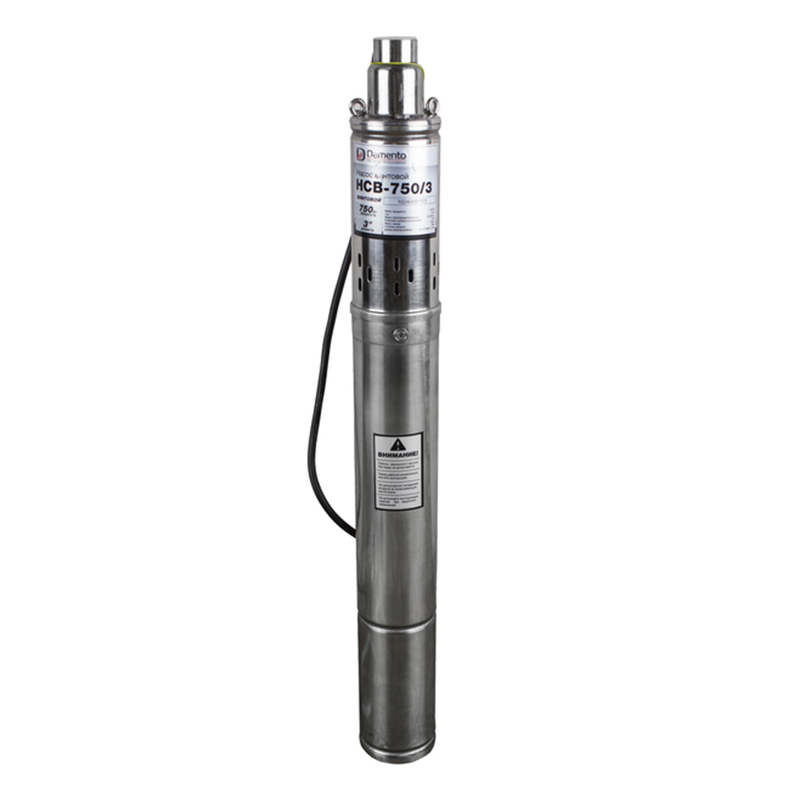  Винтовой скважинный насос DAMENTO НСВ-750/3, 750Вт, ⌀75мм, напор 105м, подключение 1" (1/1)