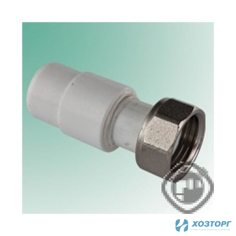 Штуцер с накидной гайкой 25*1 ТВ белый (50/400)