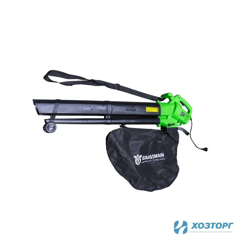 Электрическая воздуходувка GRASSMAN DGE-1500(1500 Вт,270 км/час,функции 3 в 1,объм мусоросборника 35л) (1/36)