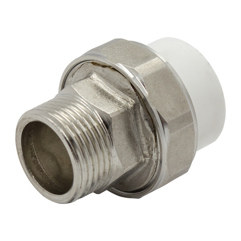 Муфта комбинированная разъемная нар.рез. 32*1 WALTON master белый (5/80)