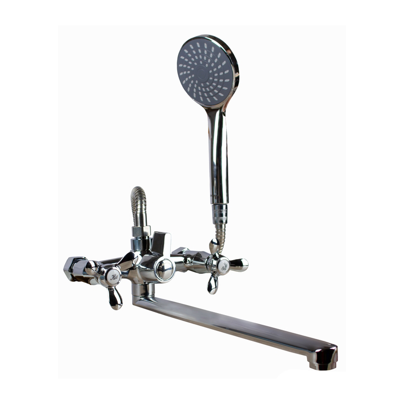 Смеситель  д/ванны DORON DВ 1317-35L, 1/2 керамика, хром, излив 350 мм, лейка 1 режим (1/10)