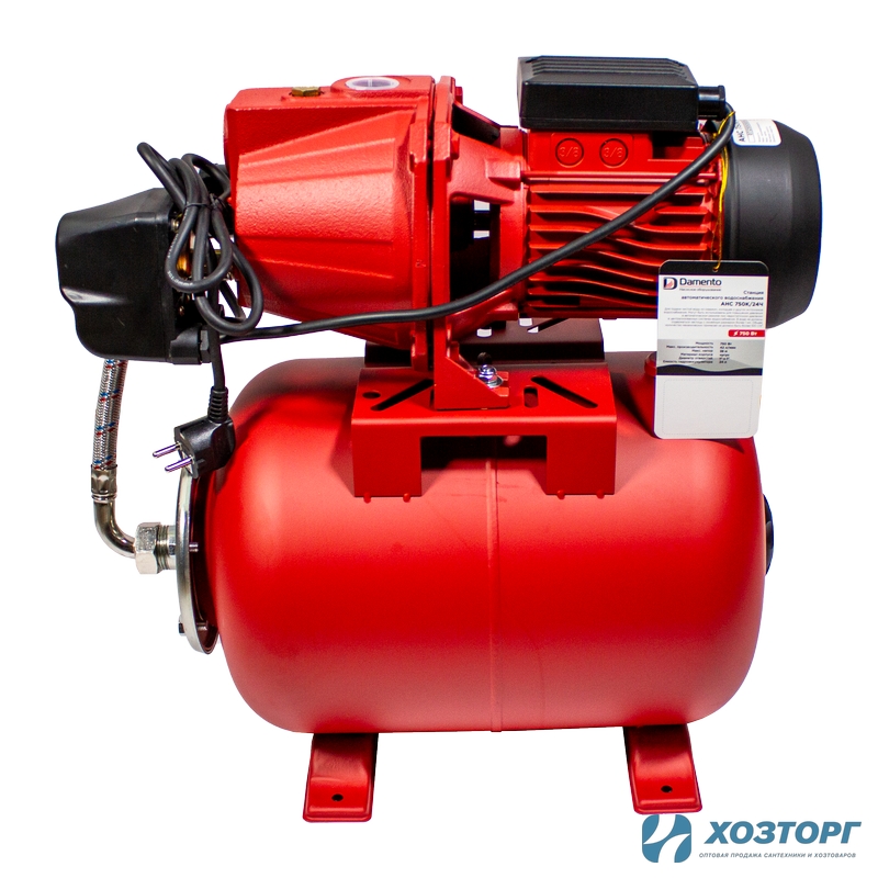 Станция автоматического водоснабжения  DAMENTO АНС  750К/24Ч (750Вт, чугун, напор38м, производ. 42л/мин, подкл1") (1/18)