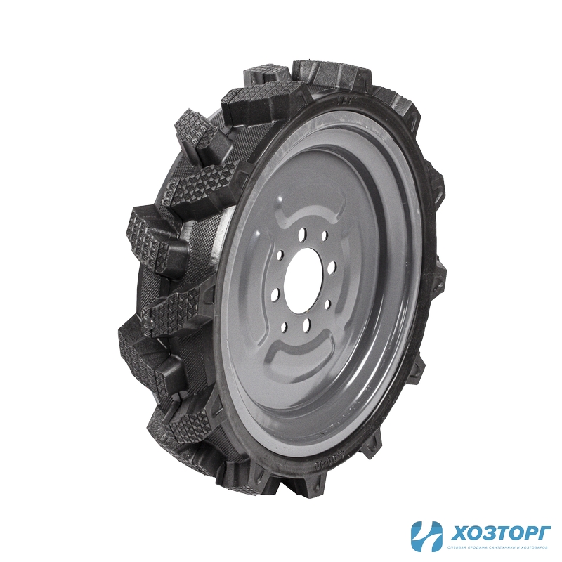 Колесо к МОТОБЛОКУ ЦЕЛЬНОЛИТОЕ 4.00-10 ПОЛЕСАД, диск 8 отверстий, цена за штуку (2/56)